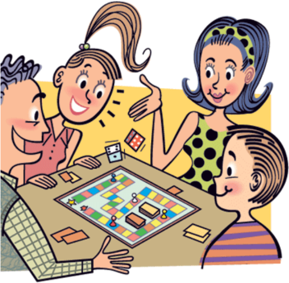 Family Game Night (580x585), Png Download