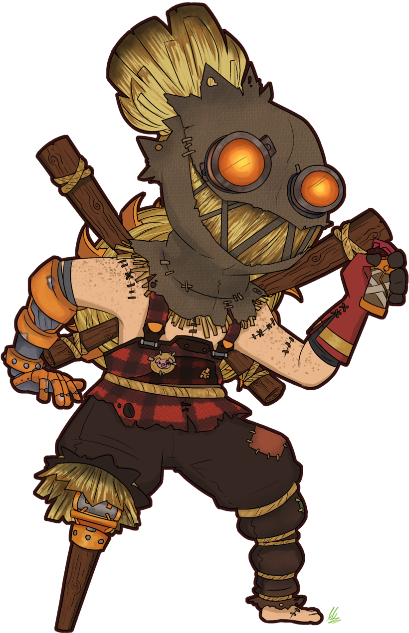 I Did Some Line Art Of One Of My Favorite Junkrat Skins - Cartoon (1280x1656), Png Download