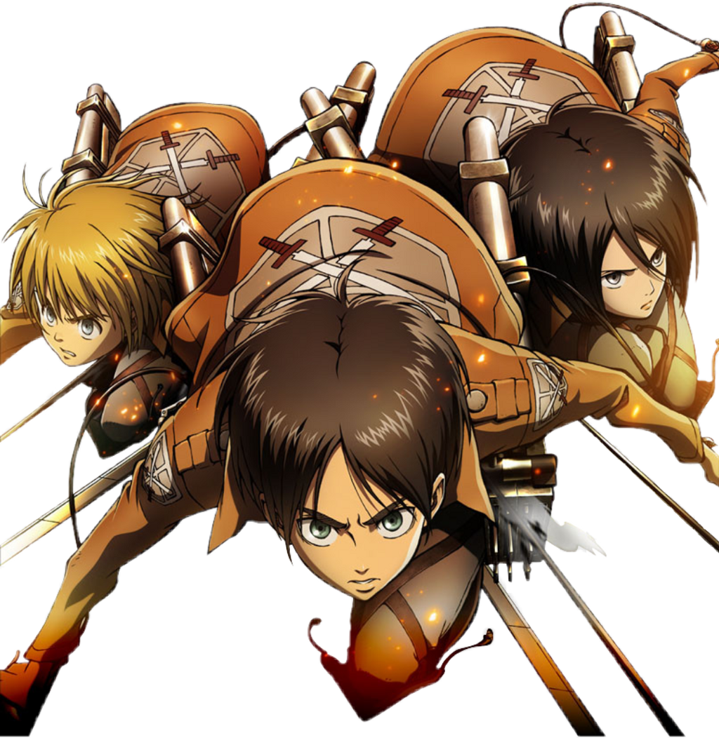 #shingekinokyojin #eren #mikasa #armin - Attack On Titan (1024x1052), Png Download