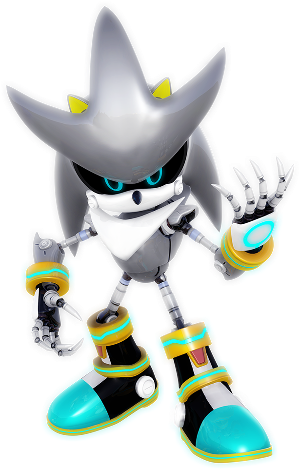 Metal Silver The Hedgehog (1000x1000), Png Download
