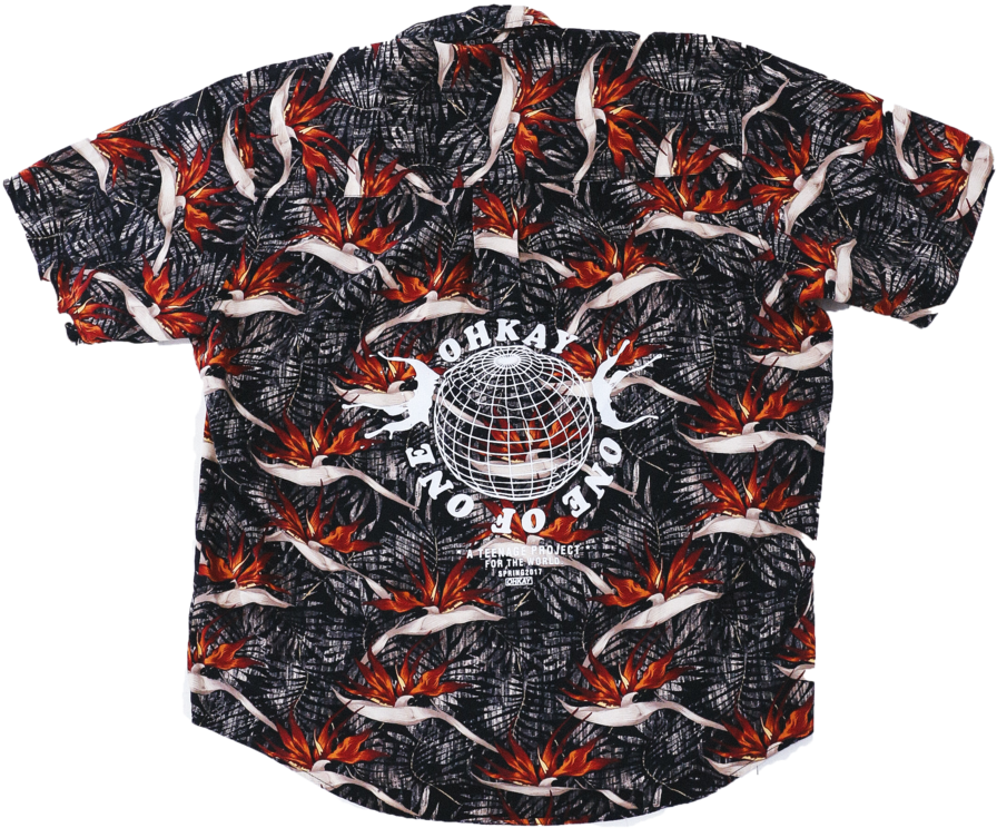 Dark Floral Back - Tiger (1000x1500), Png Download