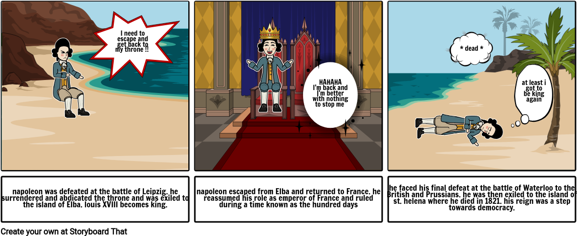 Fall Of Napoleon - Cartoon (1165x488), Png Download