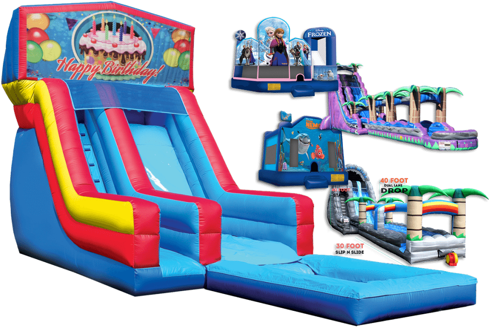 Jumper Rentals Prices - Inflatable Water Slides (1024x700), Png Download