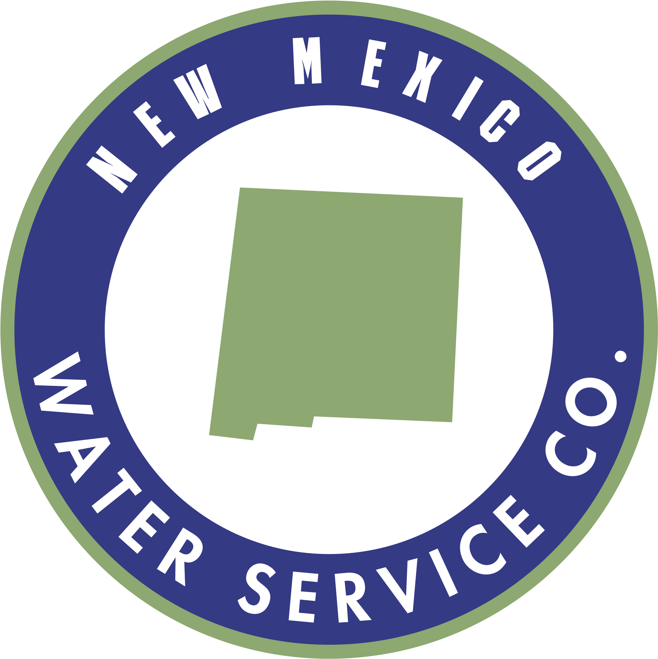 New Mexico Water Service Logo Png Transparent - Circle (2400x2400), Png Download