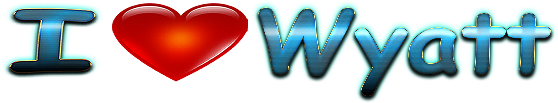 Wyatt Love Name Heart Design Png - Heart (1918x648), Png Download