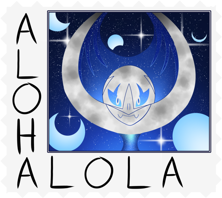 Aloha Alola Lunala Stamp - Circle (800x723), Png Download