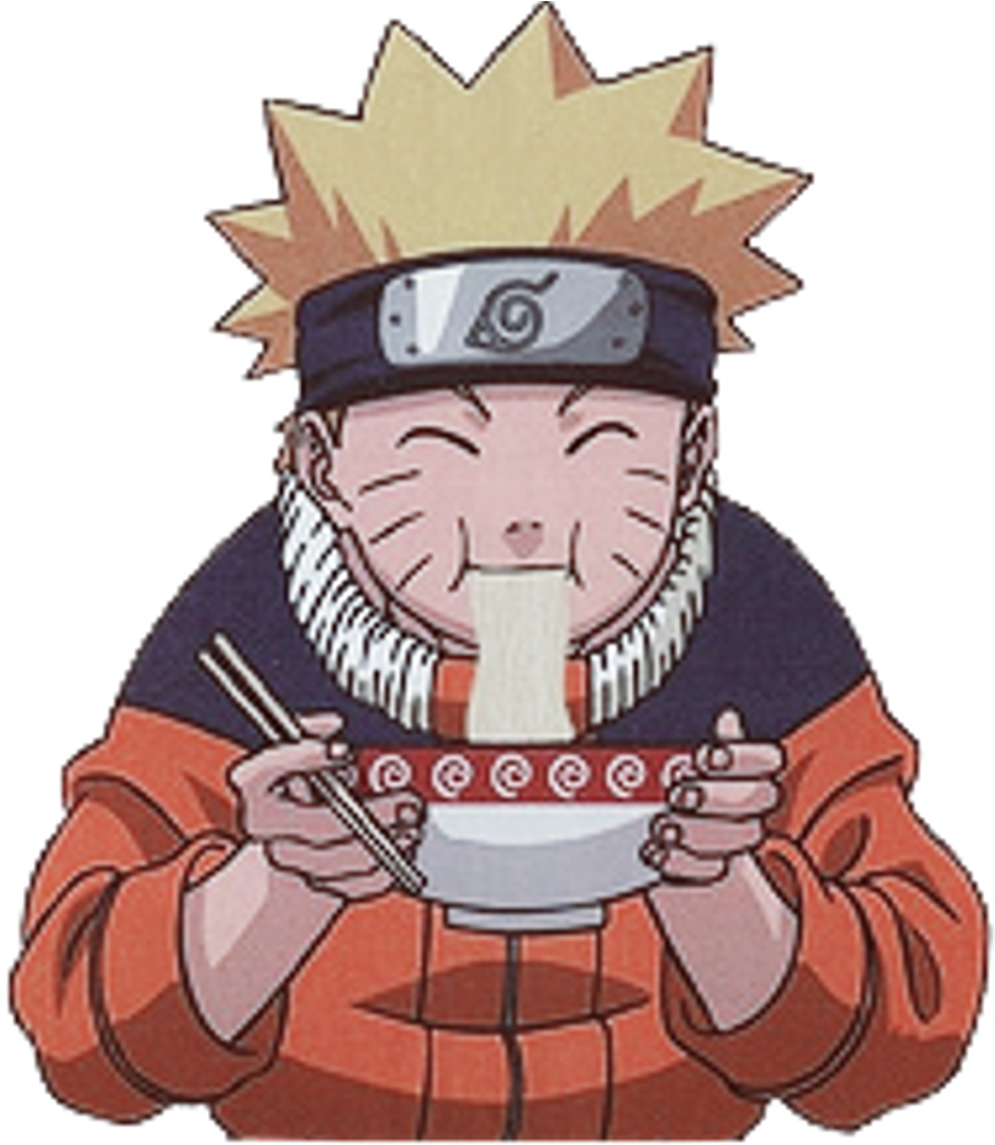 #naruto #narutouzumaki #ramen #anime #freetoedit - Naruto Eating Ramen Png (1024x1053), Png Download