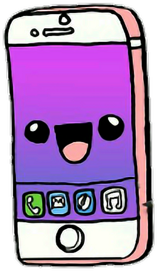 #kawaii #celular - Dibujos Para Dibujar Kawaii (1024x1191), Png Download