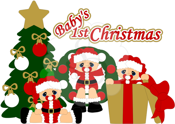 Baby S Picture Free Download Techflourish Collections - Baby's 1st Christmas Clipart (600x600), Png Download