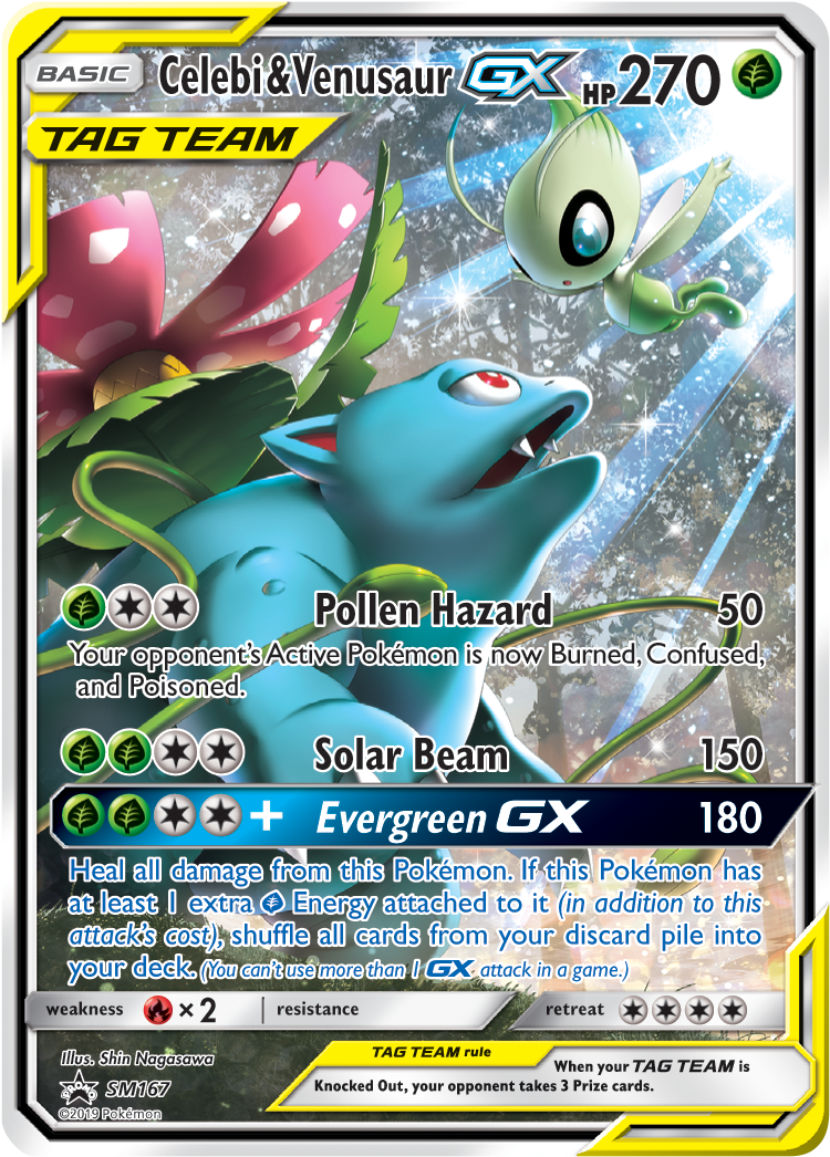 01 Of - Celebi And Venusaur Gx (819x1114), Png Download