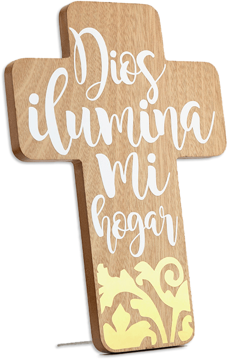 Cruz Grande Dios Ilumina Mi Hogar C16261 - Cross (900x900), Png Download