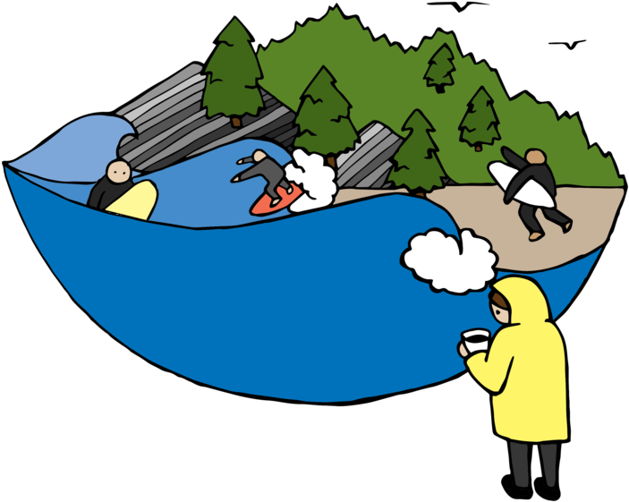 Pacific Sands - Cartoon (1000x750), Png Download