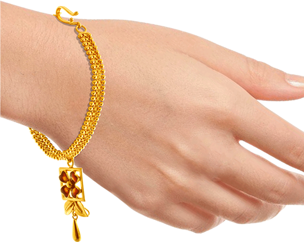 22k Yellow Gold Bracelet - Bracelet (1000x1000), Png Download