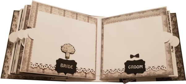 Black & White Wedding Album - Illustration (600x600), Png Download