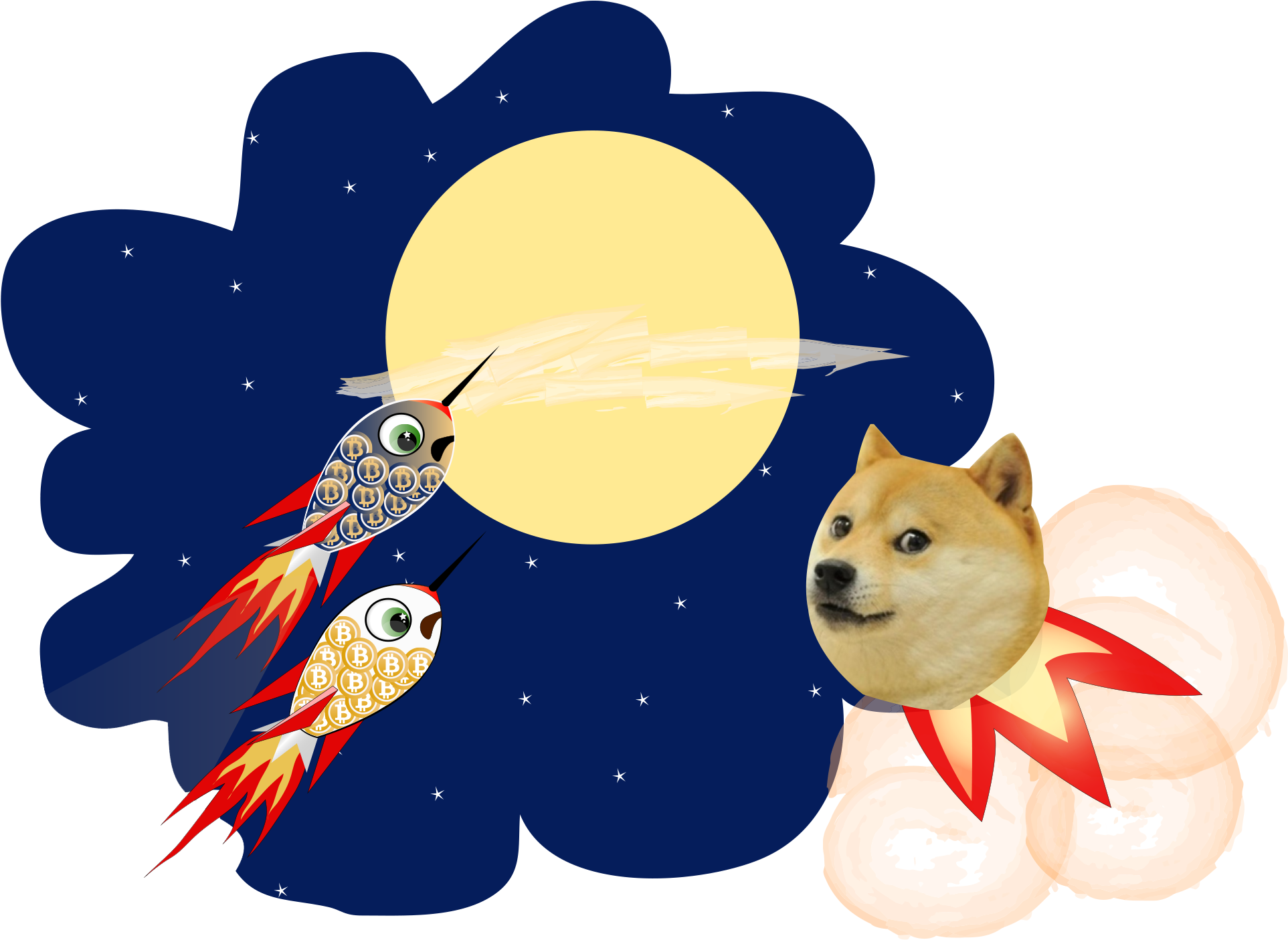 Fish Rocket - Dog Catches Something (2364x1627), Png Download