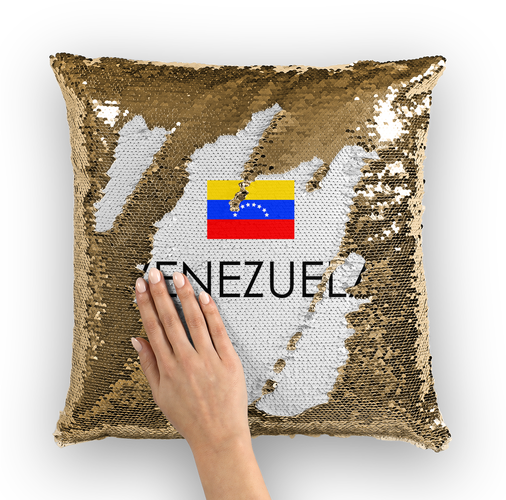 funda De Cojín De Lentejuelas Good Vibes Venezuela - Face Sequin Designs (1024x1024), Png Download