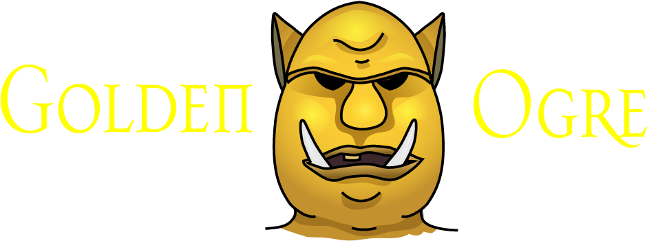 Golden Ogre - Cartoon (979x358), Png Download