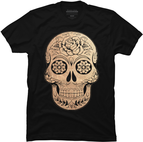 Floral Skull Tattoo Gold - Extended Dream Team (650x650), Png Download