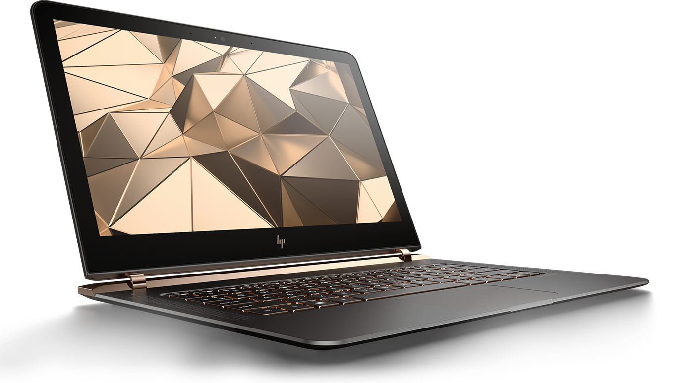 Hp Sparkly Spectre The World's Thinnest Laptop - Hp Spectre Pro 13 G1 (1392x773), Png Download