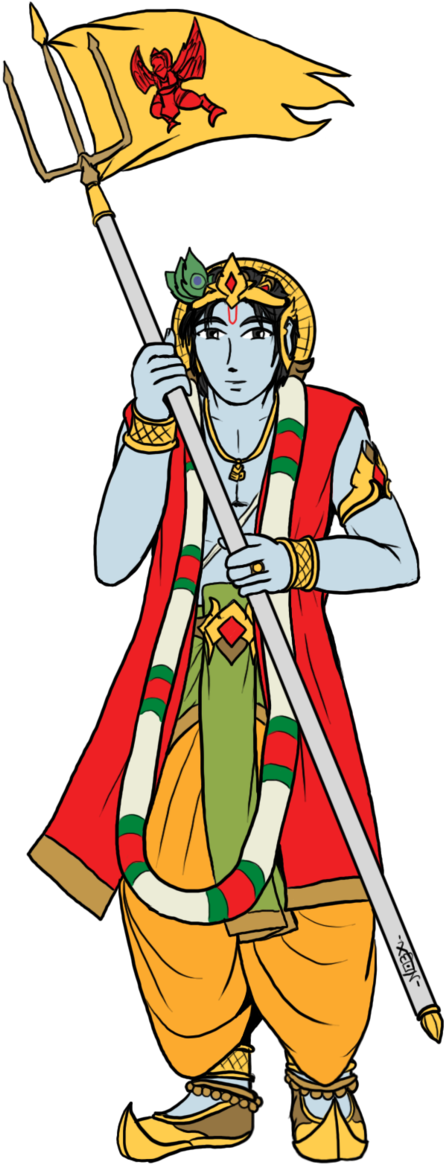 Krishna Clipart Hare Krishna - Krishna Flag (670x1191), Png Download