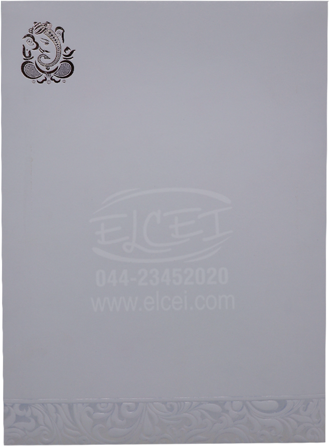 Home Hindu Wedding Cards Classy White Folding Card - Paper (1624x950), Png Download