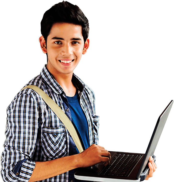 Boy With Laptop Png (698x800), Png Download