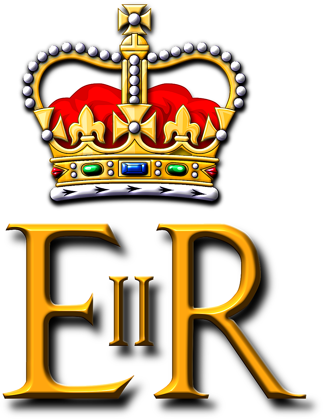 Queen Elizabeth Clip Art Royalty - Royal Cypher Elizabeth Ii (1440x1424), Png Download