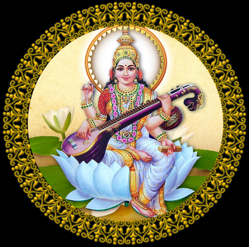 Maa Saraswati Png (806x800), Png Download