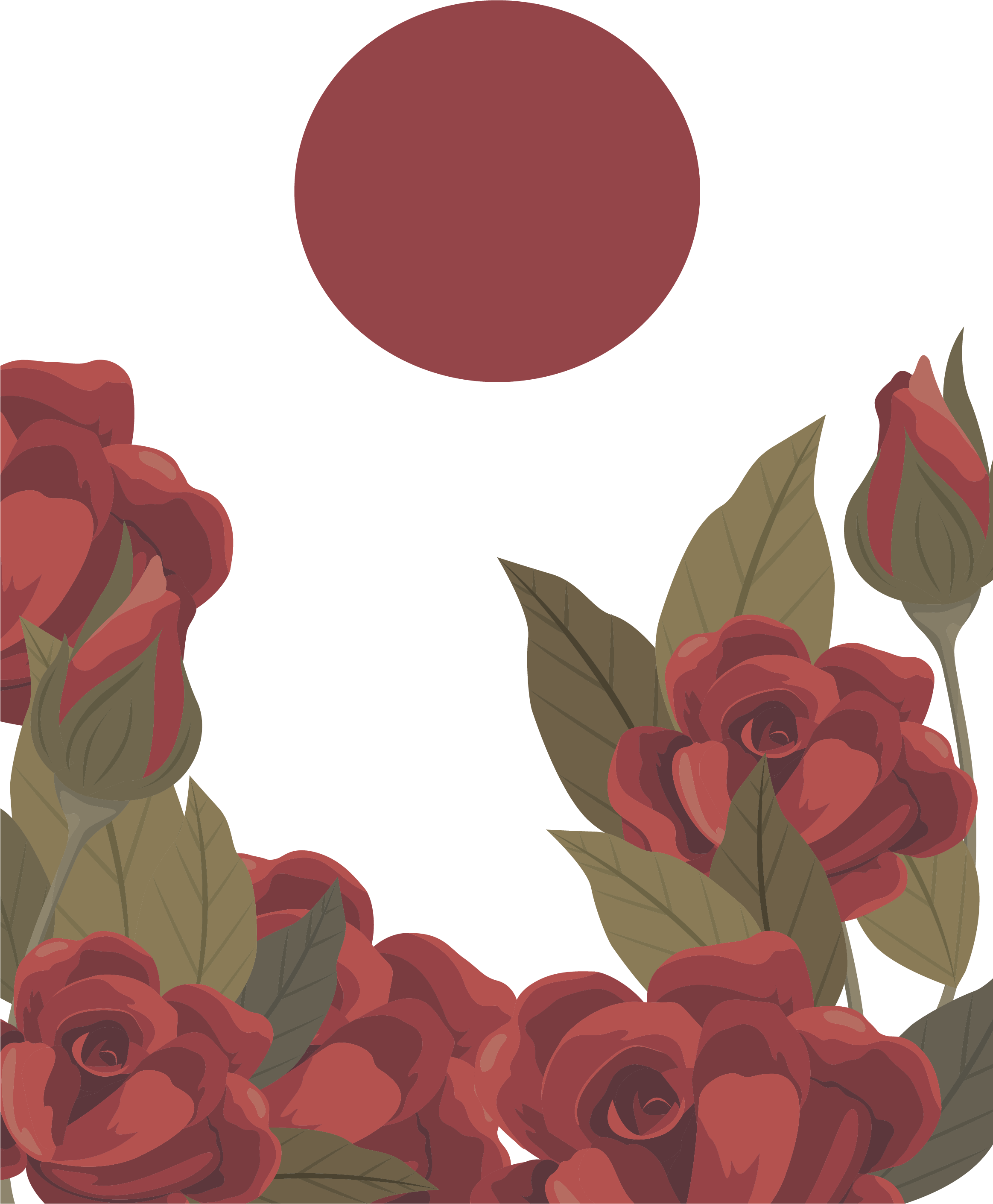 Garden Roses (2326x2819), Png Download