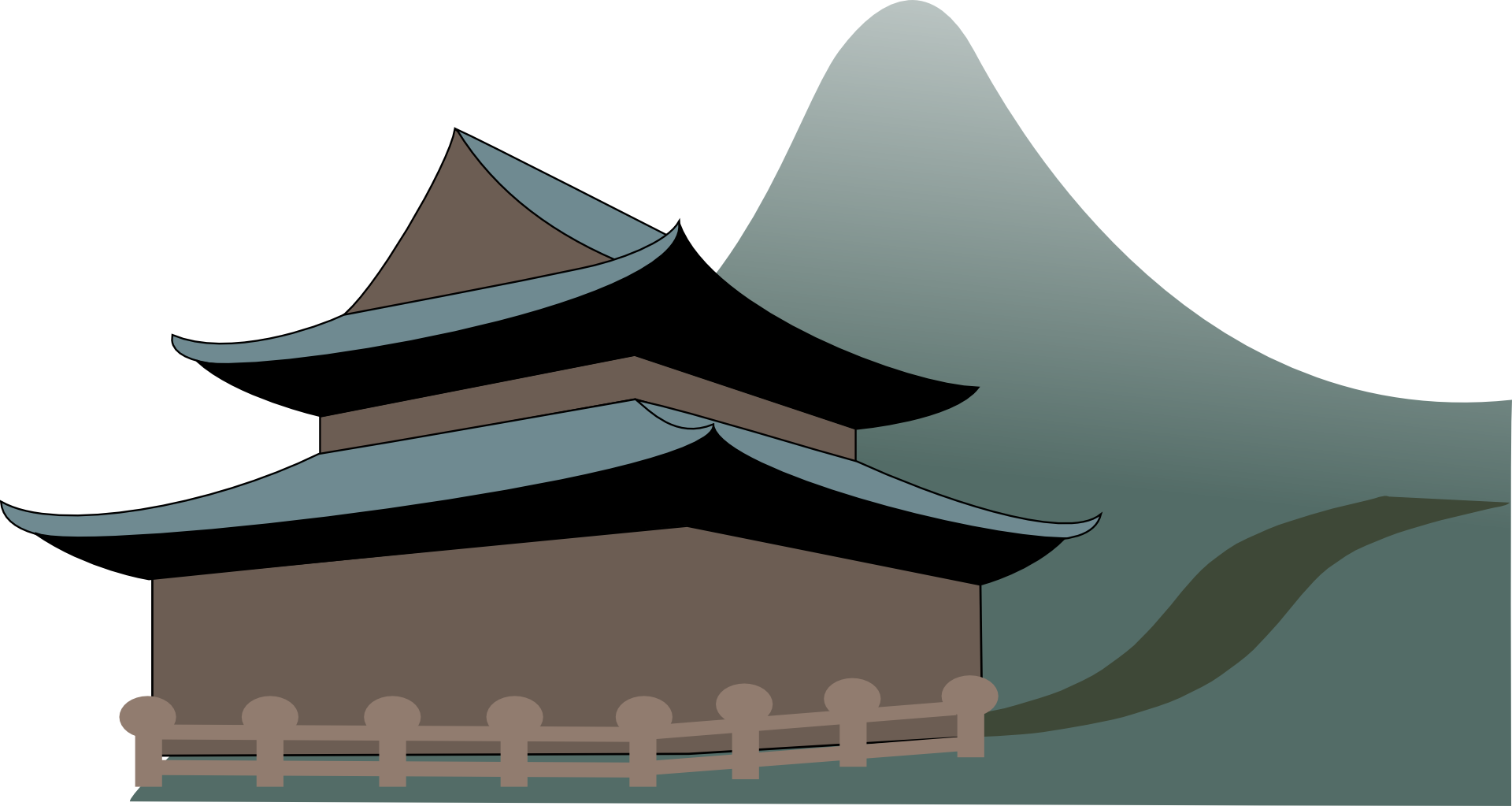 Salt Lake Clip Art Chinese Style Transprent - Temple Clip Art (1920x1023), Png Download