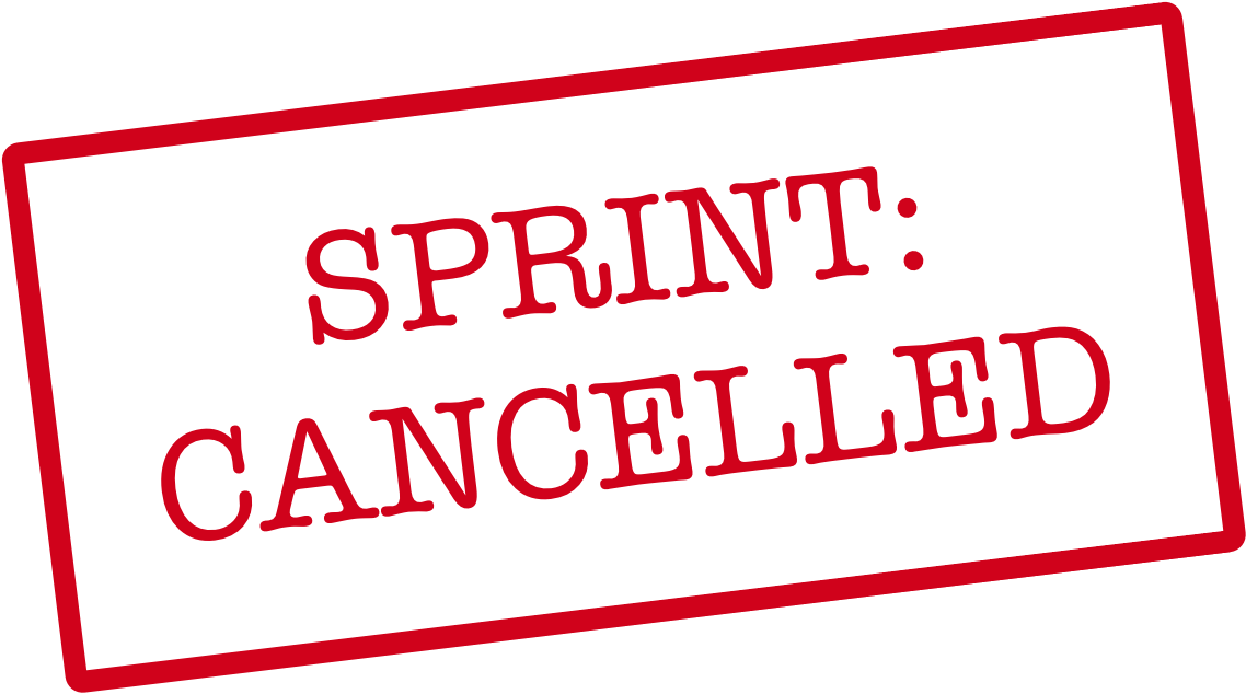 Sprint Cancellation - Cancelling Sprint (1138x634), Png Download