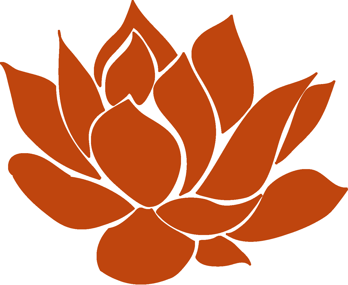 Orange Lotus Transparent Png (1419x1163), Png Download