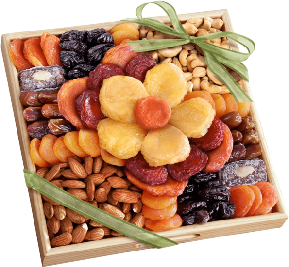 Golden State Fruit Flora Dried Fruit And Nut Gift Tray - Dry Fruit Tray Png (600x600), Png Download