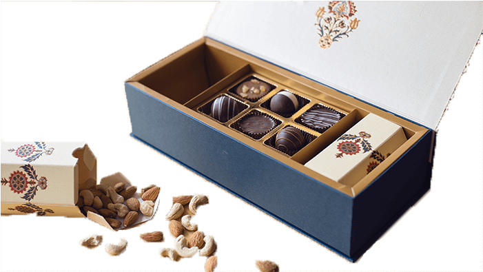 Jus' Trufs Diwali Chocolate And Dry Fruit Festive Box - Chocolate (700x700), Png Download