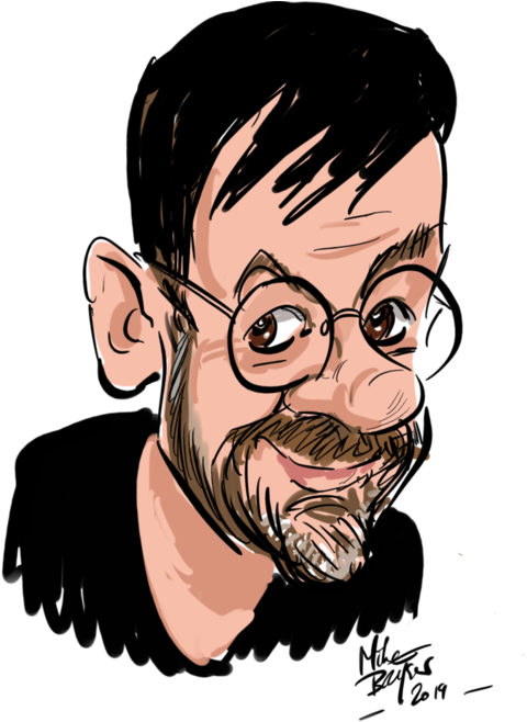 I Pad Caricature - Illustration (575x768), Png Download