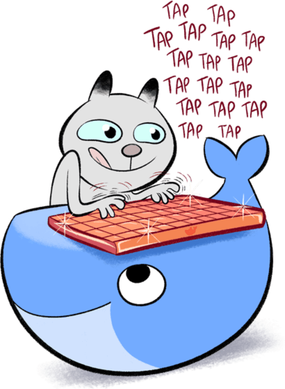 Running Containers Through Docker Helps Us To Carefully - Docker Cat (560x765), Png Download