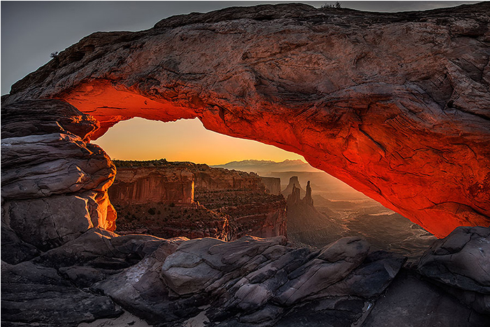 Stone Temple Print - Natural Arch (909x679), Png Download