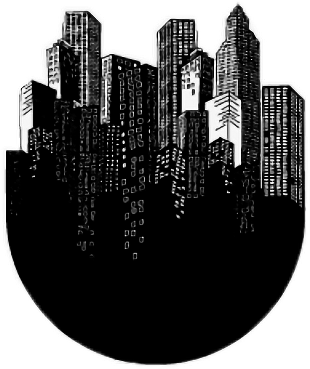 #city #aesthetic #black #white #blackandwhite #tumblr - Metropolitan Area (1024x1217), Png Download
