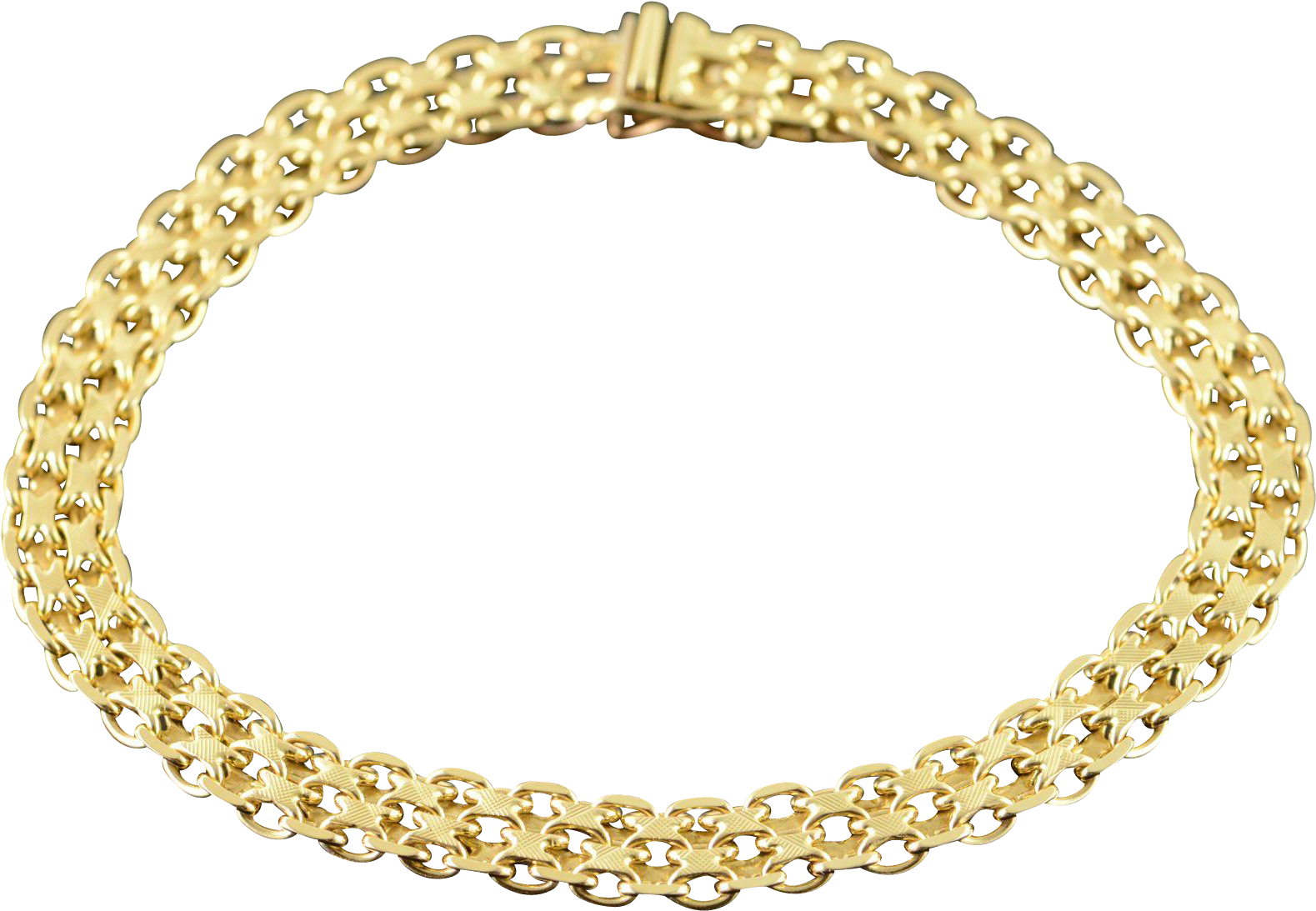 14k Fancy Link Bracelet - Womens Gold Bracelet (1578x1578), Png Download