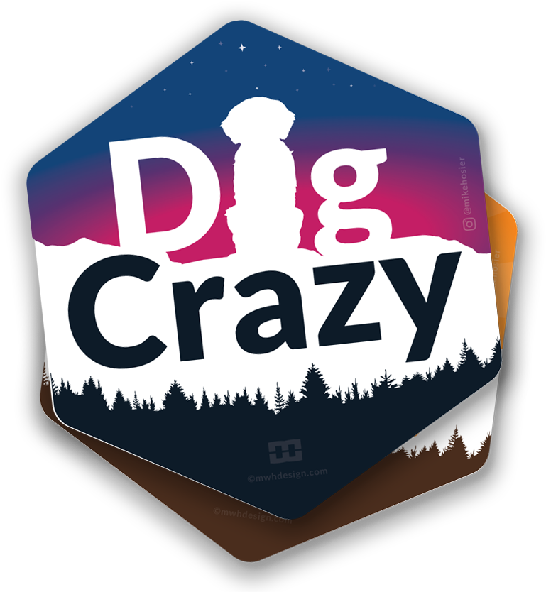 Bjorn Dog Crazy Stickers By Mike Hosier, Adventure (800x855), Png Download