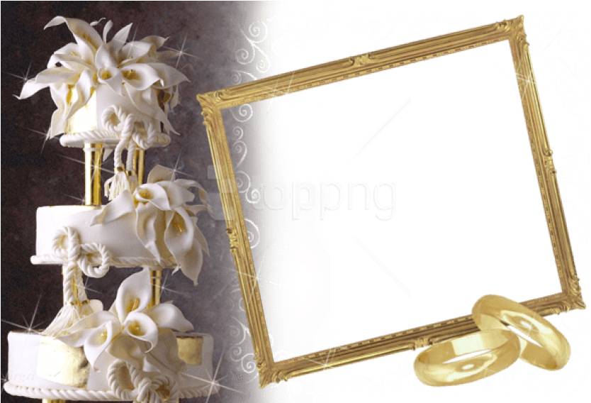 Free Png Wedding Transparent Photo Frame With White - Рамки Свадебные Для Фотошопа (850x567), Png Download