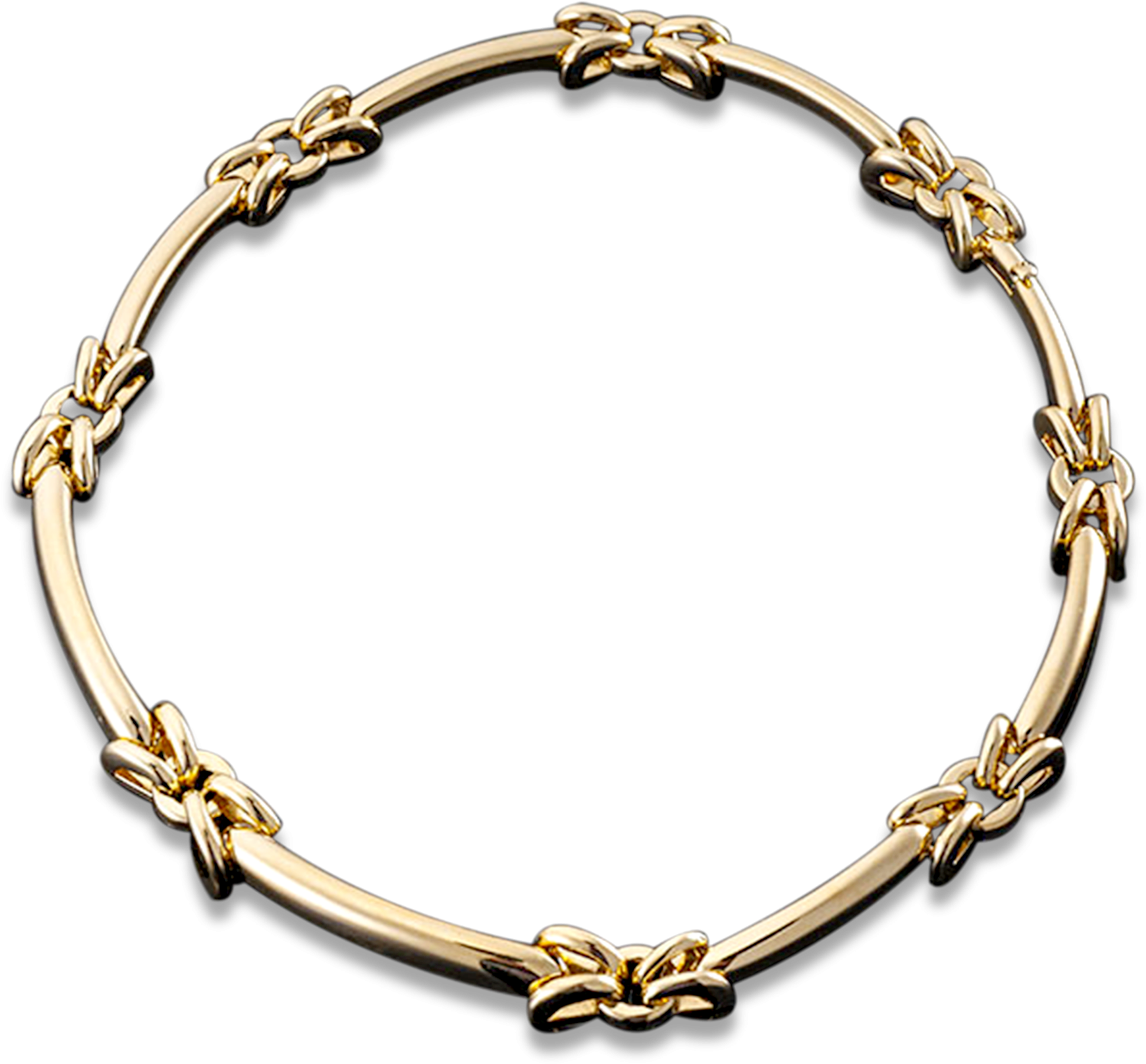 Gold Link Necklace By David Webb - Цветы Круг Пнг (2500x2000), Png Download