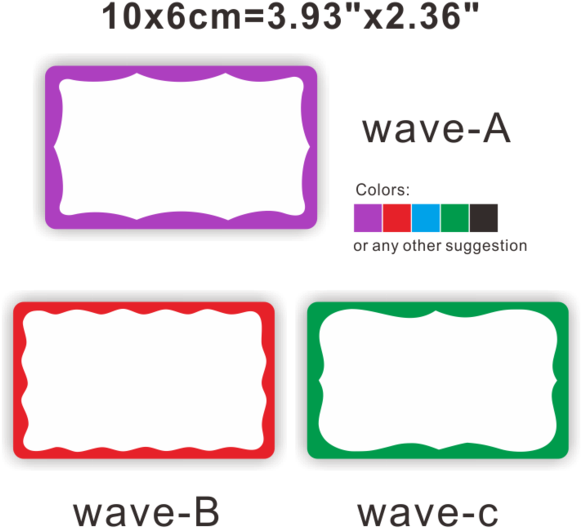 Custom Wave Frame Blank Eggshell Stickers - Lilac (580x580), Png Download