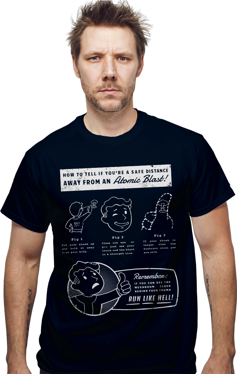 Atomic Blast Safety Instructions - How's The Josh T Shirts (930x1300), Png Download