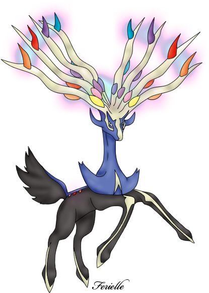 Dessin De Pokemon Xerneas (700x603), Png Download