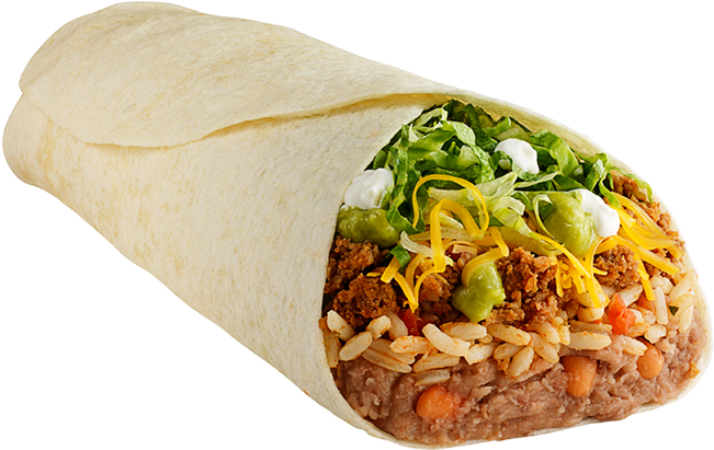 Taco Time Burrito (686x600), Png Download