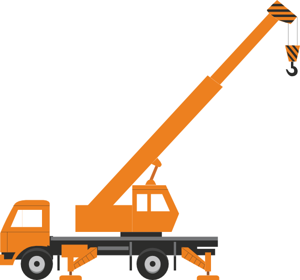 Crane Without Load Clip Art - Crane Clip Art (600x559), Png Download