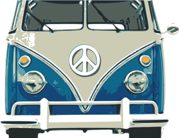 Hippies Clipart Vw Camper Van - Vw Camper Front View (640x480), Png Download