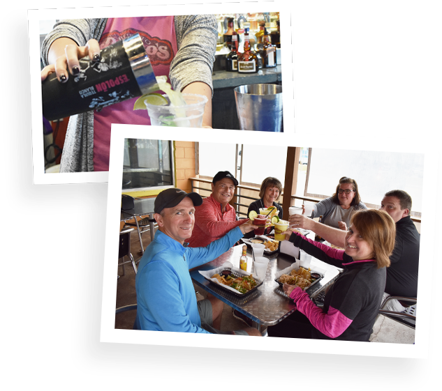 Always Great Food And Fun Atmosphere Here At Diego's - Collage (667x595), Png Download