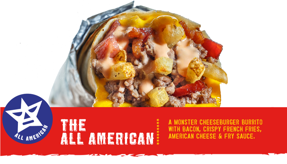 Carnivore Burrito - Sweeto Burrito All American (950x550), Png Download